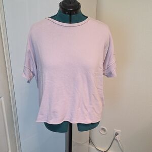 Eileen Fisher Light Purple Short Sleeve Top
